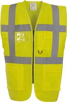 Gilet HV jaune fluo multipoches