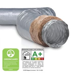 Gaine en PVC souple isolée Aldes 25mm, ø125 mm x 6 m