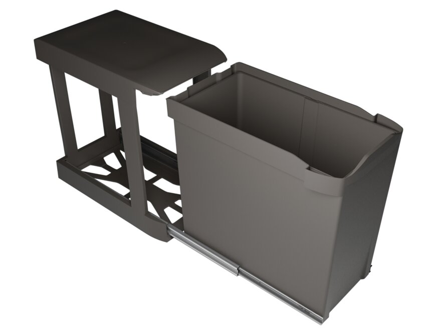 Poubelle Coulissante Pour Armoire De Cuisine - Étagère Métal Réglable 42x40x28 Cm, Sans Poubelle - 9