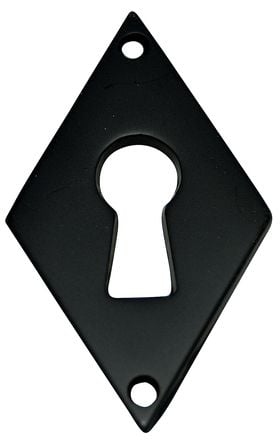 Entrée losange fer laqué noir