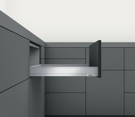 Kit tiroir LÉGRABOX pure - Inox anti-traces de doigts - TIP-ON
